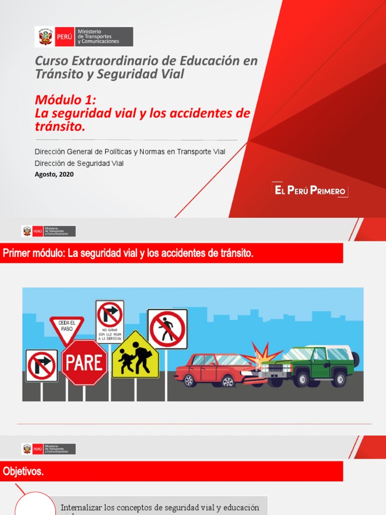 Curso de Educación en Tránsito Vial | PDF | Accidente de tráfico ...