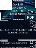 W1-Dahilan, Dimensiyon at Epekto NG Globalisasyon