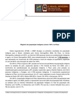 Release População Indígena - Censo Demográfico 2022