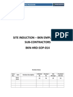 BKN-HRD-SOP-013 Site Induction