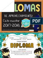 Diplomas de Aprovechamiento 1°,2° y 3° Lugar Editables Materialeszany