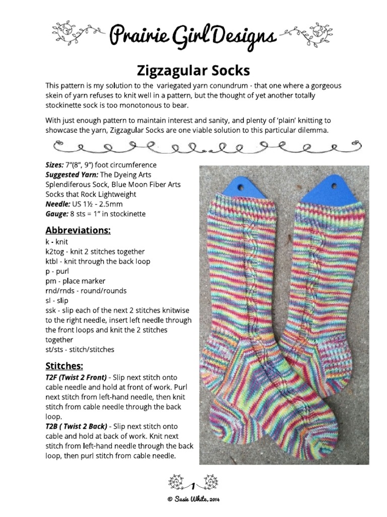 Zigzagular Socks | PDF