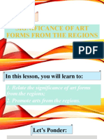Week 6 Significance of Art Forms From The Regions