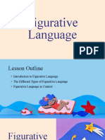 Figurative Language Education Presentation in Blue Cream Semi-Realistic Flat Graphic Style