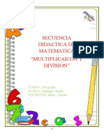 Secuencia Didactica Division Multiplicacion