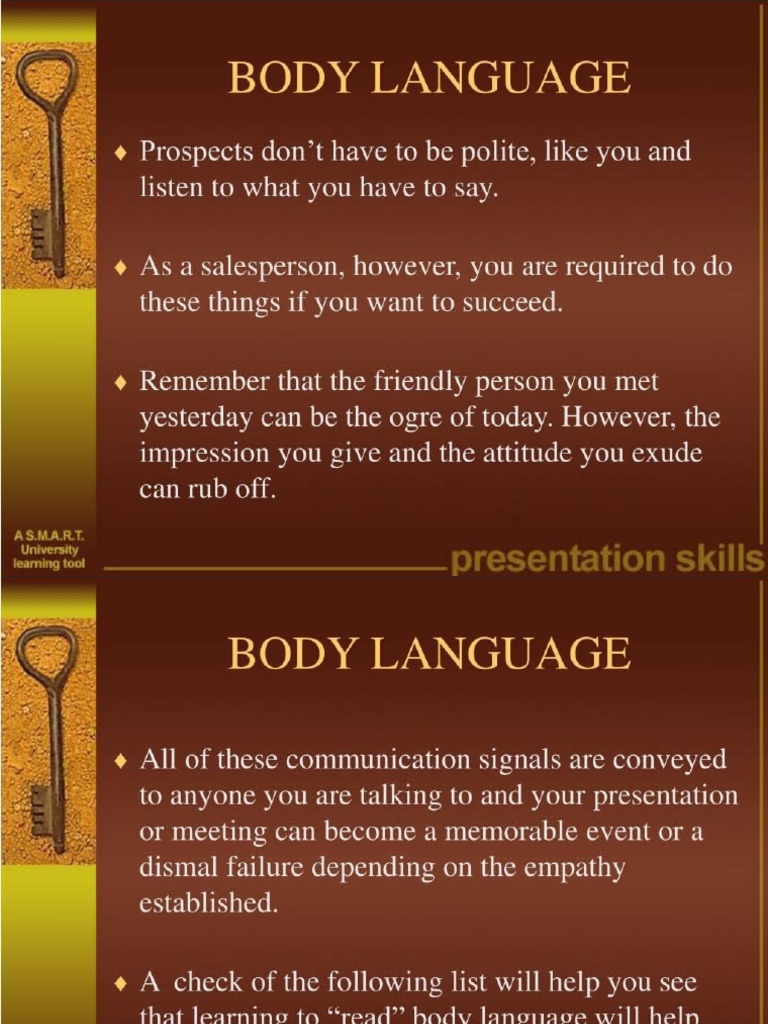 Body Language. | PDF