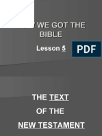 How We Got The Bible Power Point Lesson 5-6