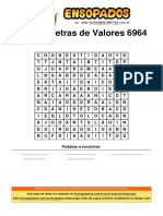 Sopa de Letras de Valores - 6964