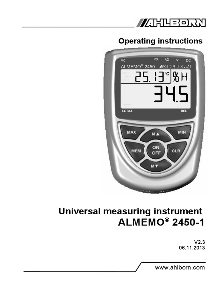 Almemo 2450e | PDF | Information And Communications Technology ...