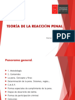 TEORÍA DE LA REACCIÓN PENAL. 1° Semana - 1