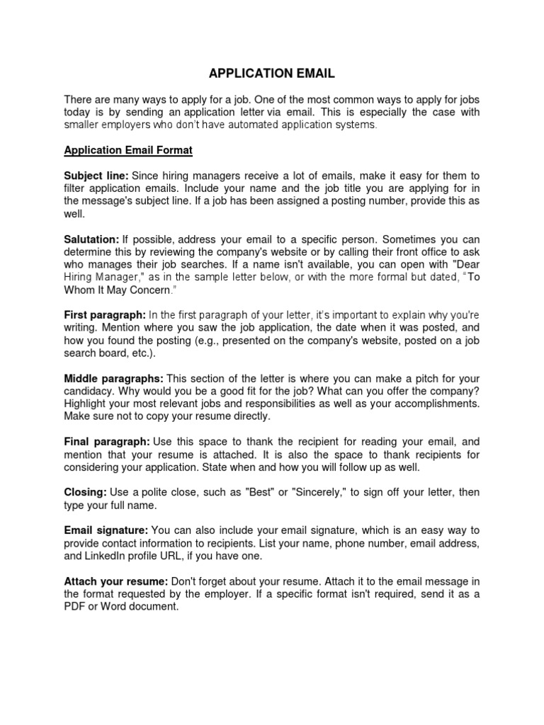 Application Email | PDF | Résumé | Communication