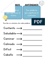 FICHAS SINONIMOS Y ANTONIMOS 9onu7d