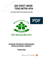 Rumah Sakit Umum Menteng Mitra Afia: Standar Prosedur Operasional Instalasi Gawat Darurat TAHUN 2020