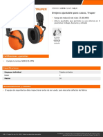 Orejera Ajustable para Casco, Truper: Código: 12356 Clave: Oaj-C