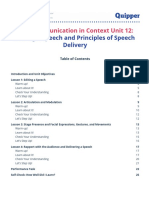 PDF - OC 11 - Unit 12 - Editing A Speech and Principles of Speech Delivery, 4 Topics