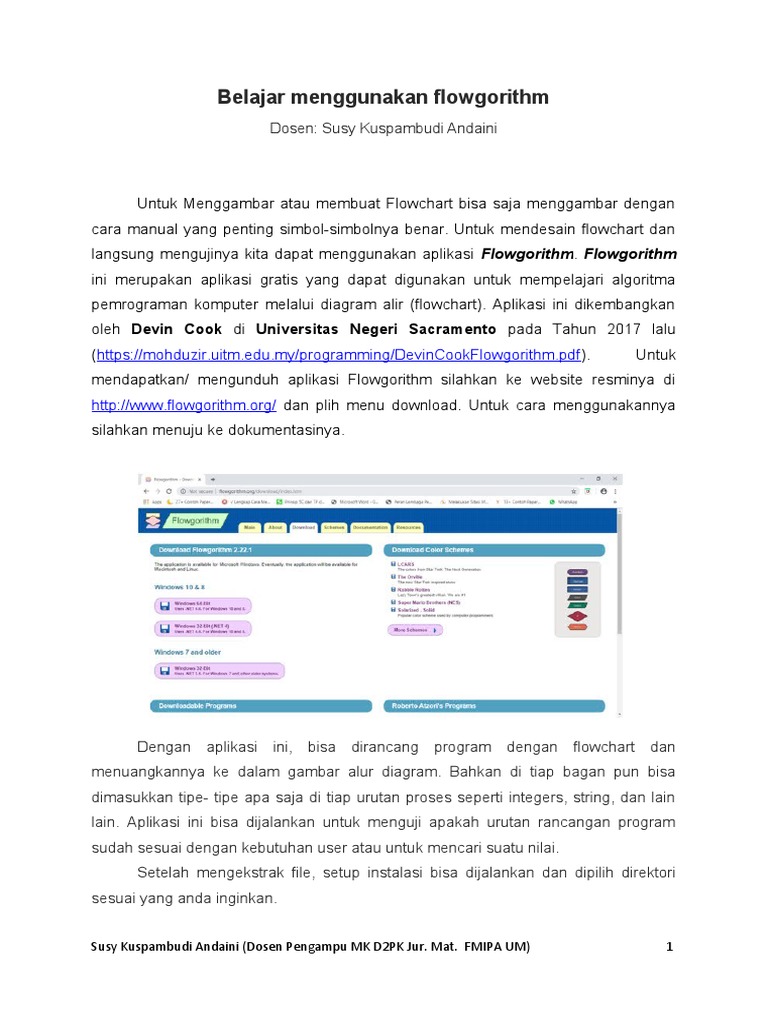 01 Belajar Menggunakan Flowgorithm Ya | PDF