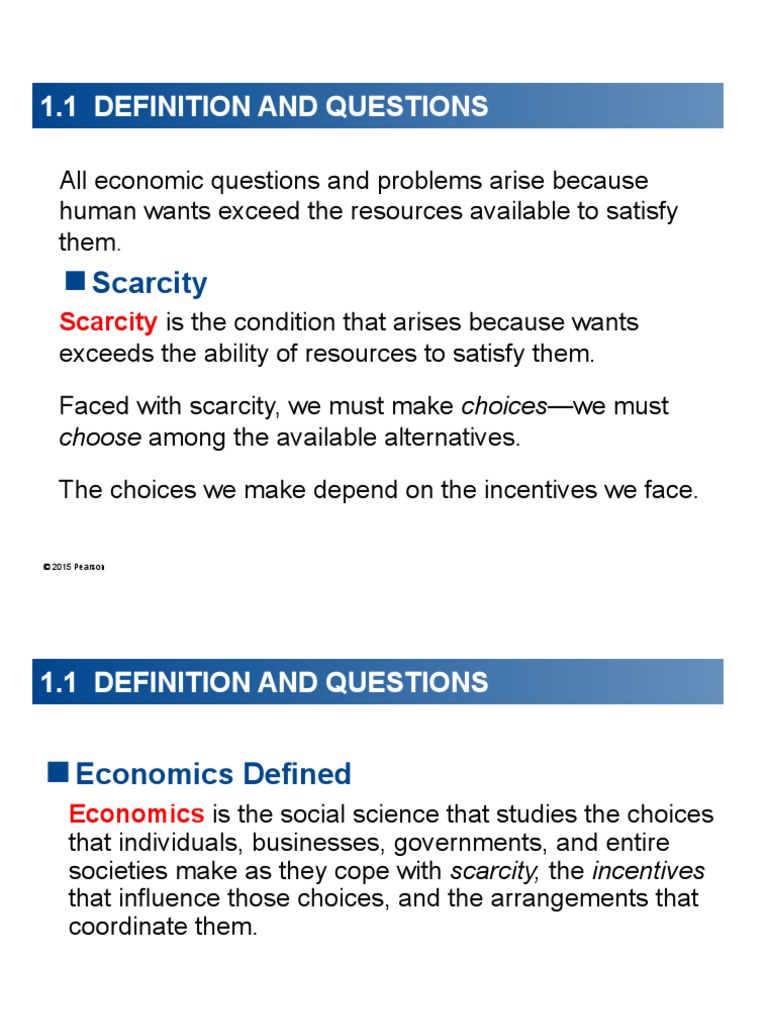 Chapter 1 Lecture Notes PDF Economics Opportunity Cost