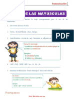 Uso de Las Mayúsculas para Cuarto Grado de Primaria