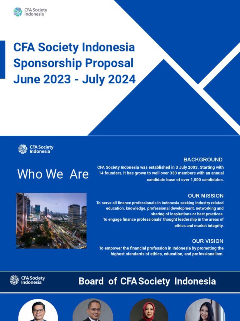 Full Sponsorship CFA Society Indonesia | PDF
