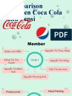 Comparison Between Coca Cola and Pepsi