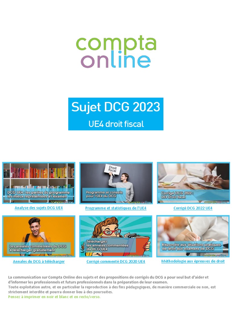 Sujet DCG 2023 Ue4 VF | PDF | Taxe sur la valeur ajoutée | Impôts