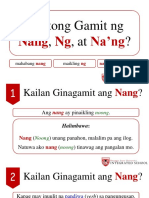 Wastong Gamit NG Nang NG at Nang