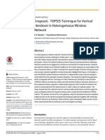 Knapsack - ToPSIS Technique For Vertical Handover in Heterogeneous Wireless Network