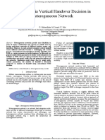 Multi-Criteria Vertical Handover Decision in Heterogeneous Network