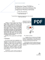 Network Selection Using TOPSIS in Vertical Handover Decision Schemes For Heterogeneous Wireless Networks