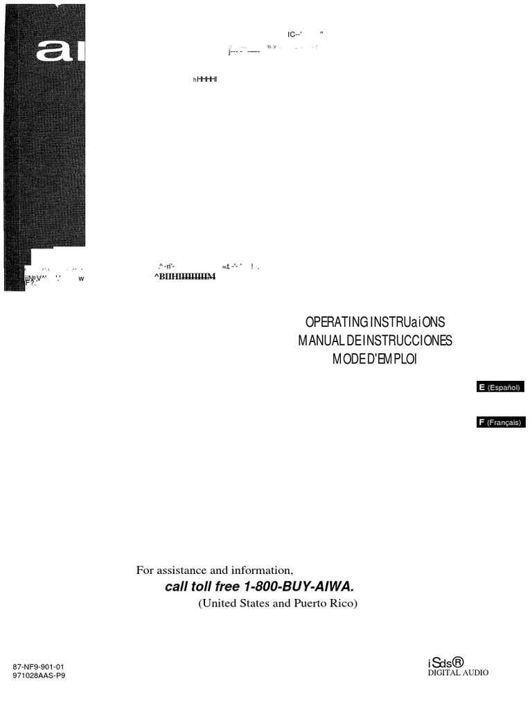 SERVICE MANUEL D'INSTRUCTIONS pour Aiwa AV-DV75 EUR 15,45 - PicClick FR