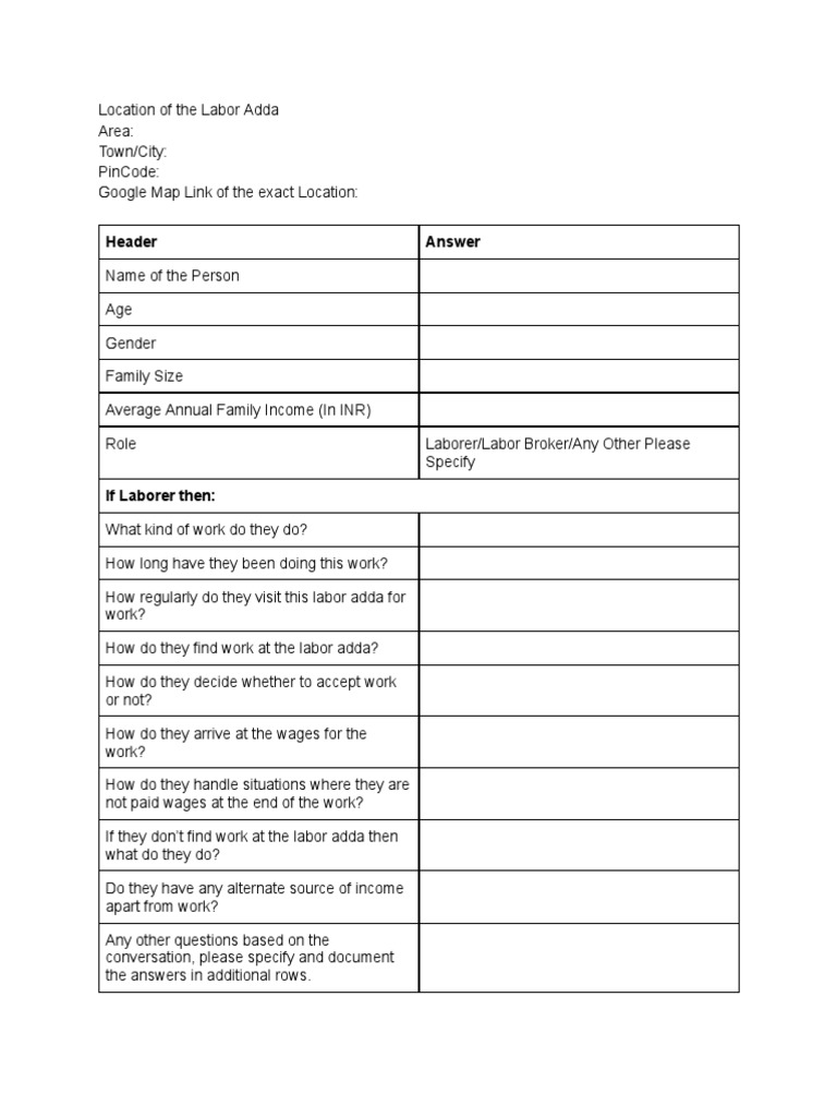 Interview Transcript Template | PDF