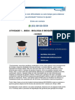 Atividade 1 - Bedu - Biologia E Bioquímica Humana - 53/2023