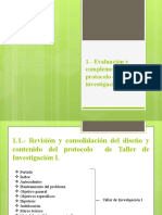 1.- Evaluación y Complementación Del Protocolo de Investigación