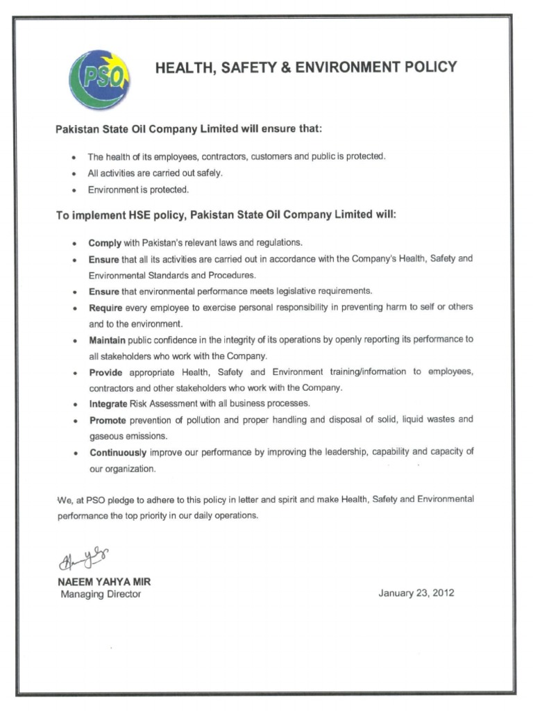 HSE Notices | PDF
