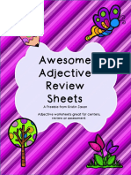 Awesome Adjective Review Sheets