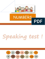 Speaking Test (Number)