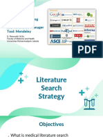 (Materi 10) PR Literature Searching Strategy and Reference Manager Mendeley