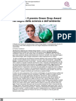 Venezia 80: Il Green Drop Award Nel Segno Dell'ambiente - Il Giornale D'italia - It, 30 Agosto 2023