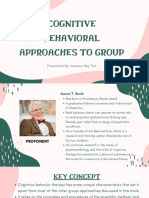Cognitive Behavioral Approaches To Group