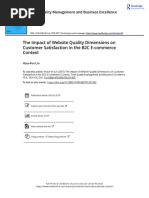 The Impact of Website Quality Dimensions On Customer Satisfaction in The B2C E Commerce Context