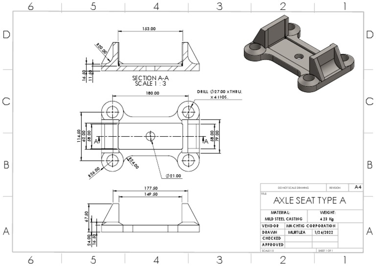 Axle Seat Type A PDF Metals Building Materials