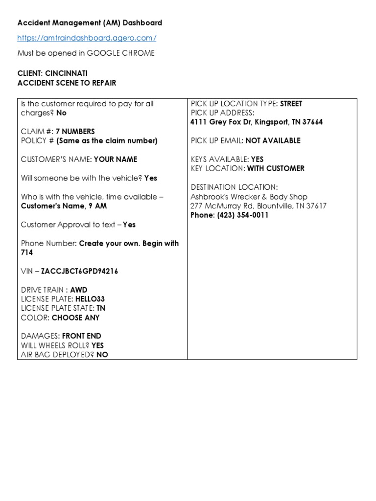 Agero Accident Management Dashboard | PDF | Vehicle Registration Plate ...