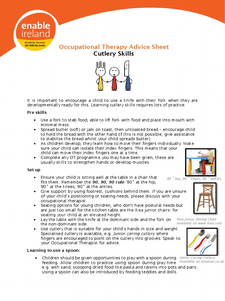 Teaching Cutlery Skills to Children | PDF | Self-Improvement