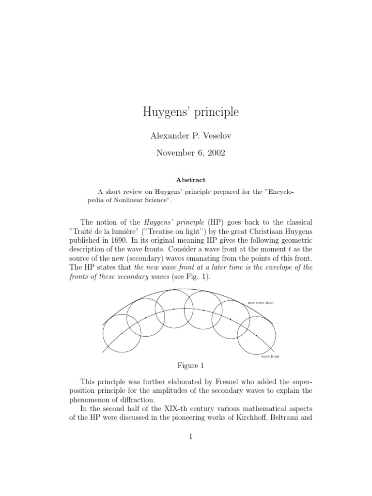 Understanding Huygens' Principle in Waves | PDF | Wave Equation | Waves