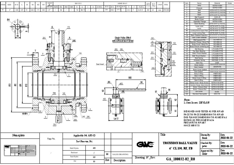 Ball Valves - 4 Inch - Class 150 - A105N - TR - RF | PDF | Mechanical ...