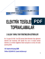 Elk - Tesislerinde Topraklmalar Uzerine