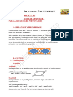 MATH 5ème Leçon 10 Parallèlogrammes Particuliers