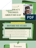 Dark Green Green Playful Scrapbook Cat Conspiracy Theory Presentation Party