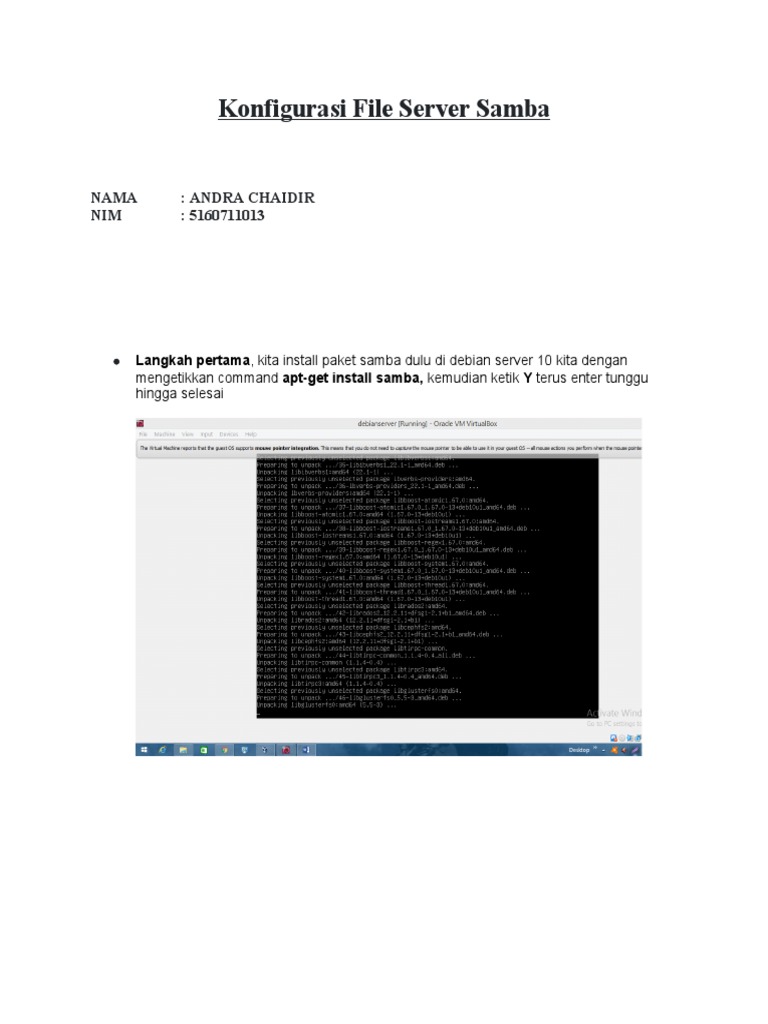 Konfigurasi Samba di Debian Server | PDF