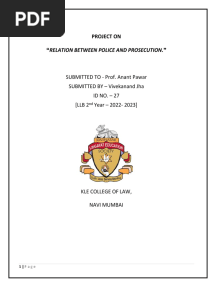 Relation Between Police and Prosecution